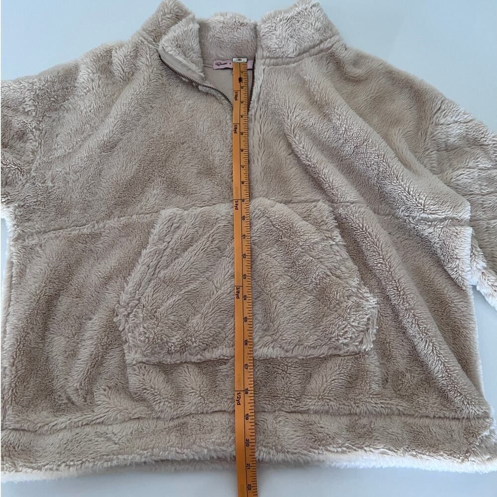 Crave Fame Beige Half Zip Pull Over Comfy Sweater- XL - Picture 5 of 7